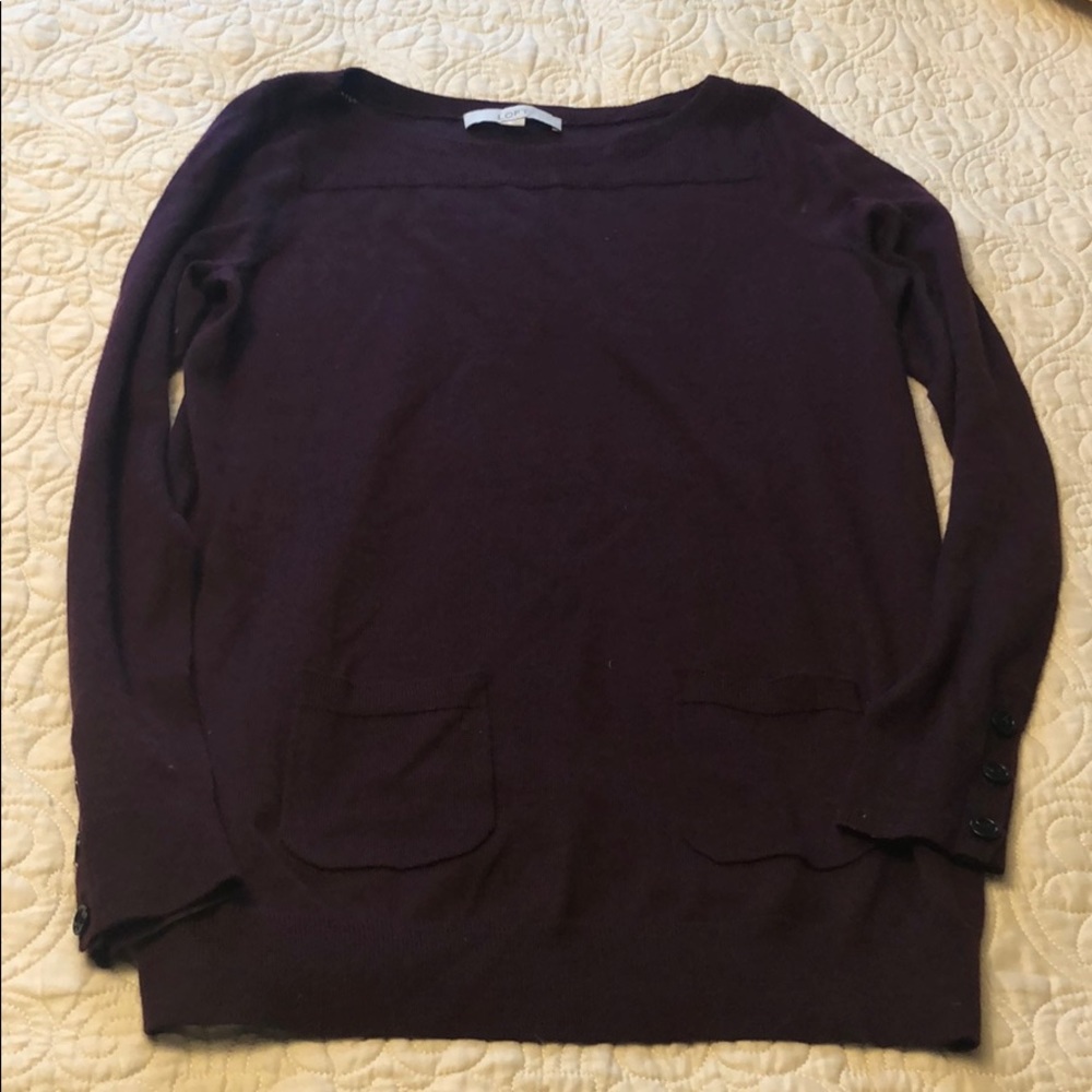 Ann Taylor loft purple sweater